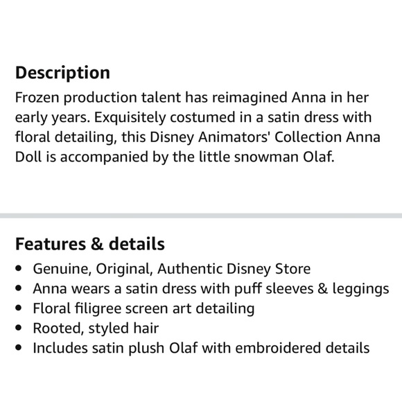 Disney Animators' Collection 3 Frozen 16” Dolls - Picture 14 of 16